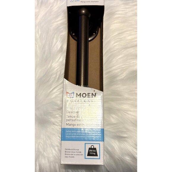 Moen 9-in Old World Bronze Wall Mount Grab Bar 250-lb Weight Capacity LR2250DOWB - Picture 1 of 8